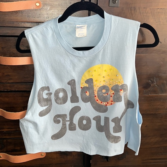 Custom one of a kind rhinestoned Kasey Musgraves Golden Hour tour crop top - Picture 5 of 11